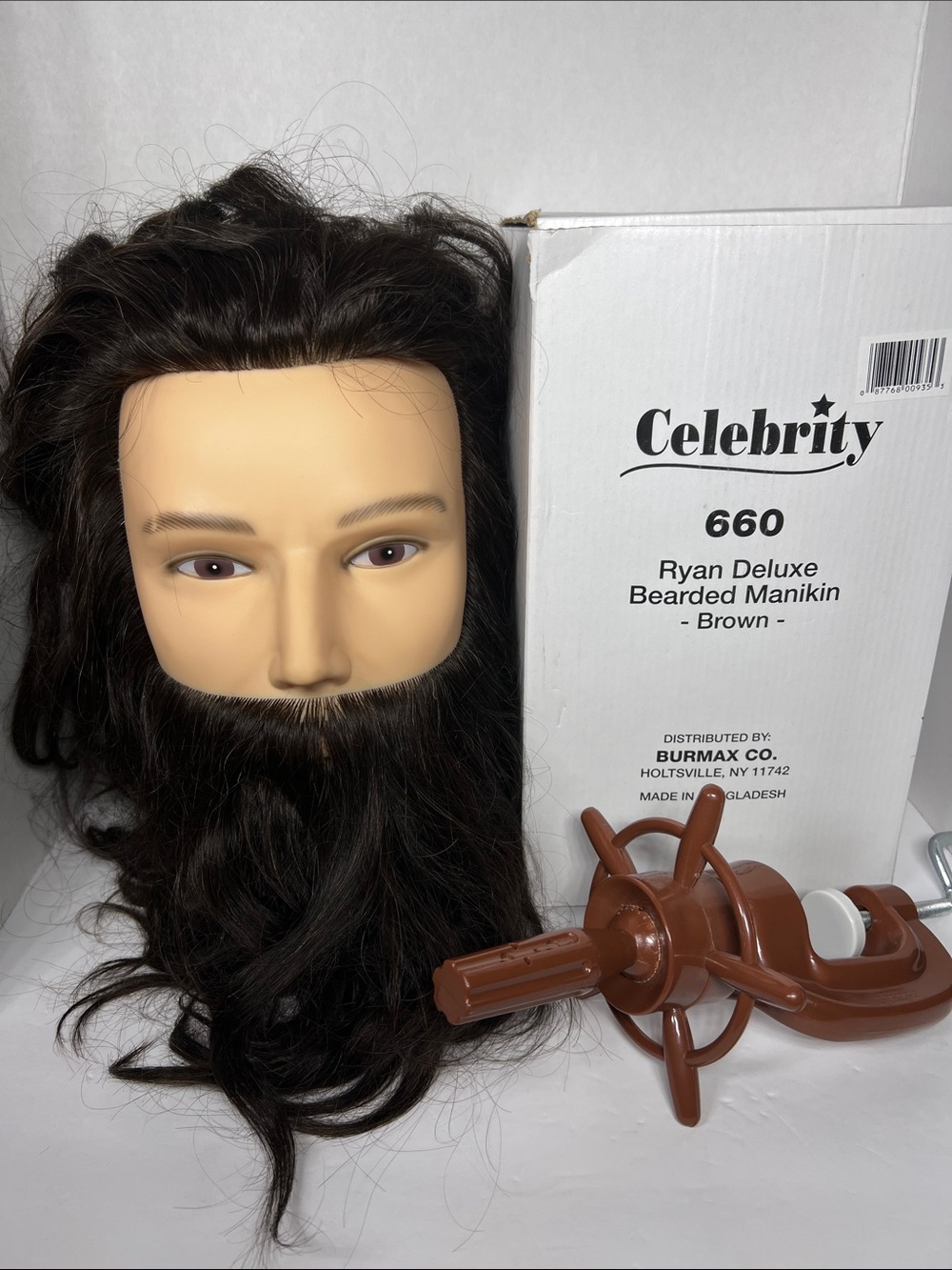 Ryan Deluxe Bearded Manikin Head new PLUS Stand
